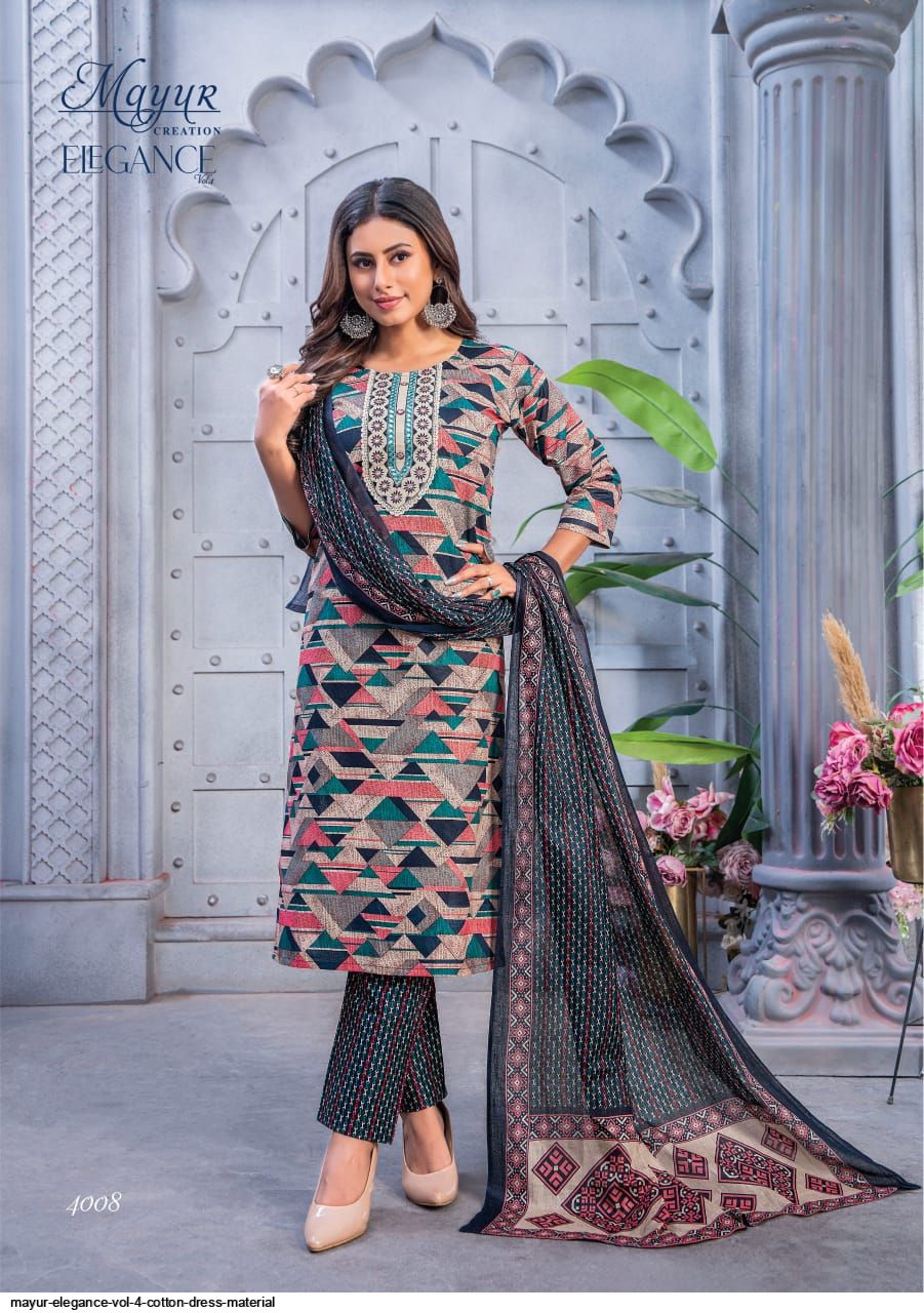 Mayur Elegance Vol-4 Cotton DRESS MATERIAL Mayur Elegance Vol-4 Cotton DRESS MATERIAL