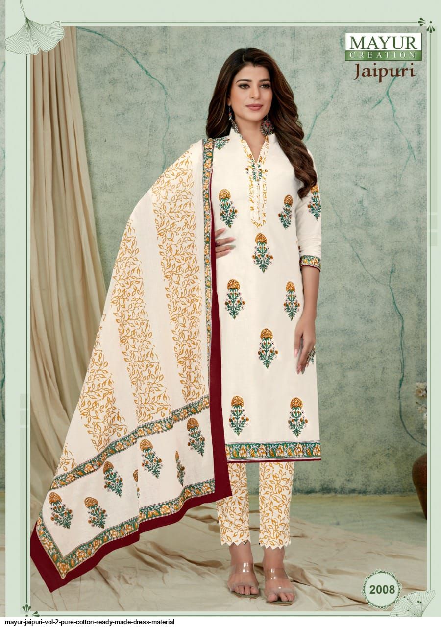 mayurjaipurivol2purecottonreadymadedressmaterial