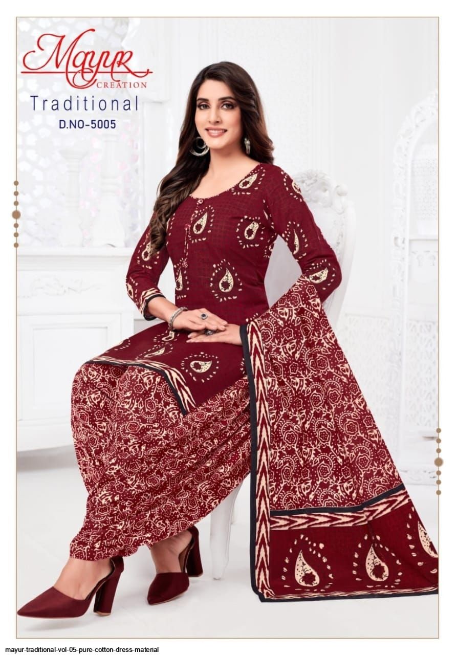 MAYUR TRADITIONAL VOL-05 PURE COTTON DRESS MATERIAL
