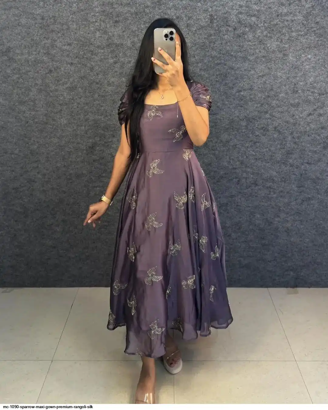 MC 1090 SPARROW MAXI GOWN PREMIUM RANGOLI SILK 2