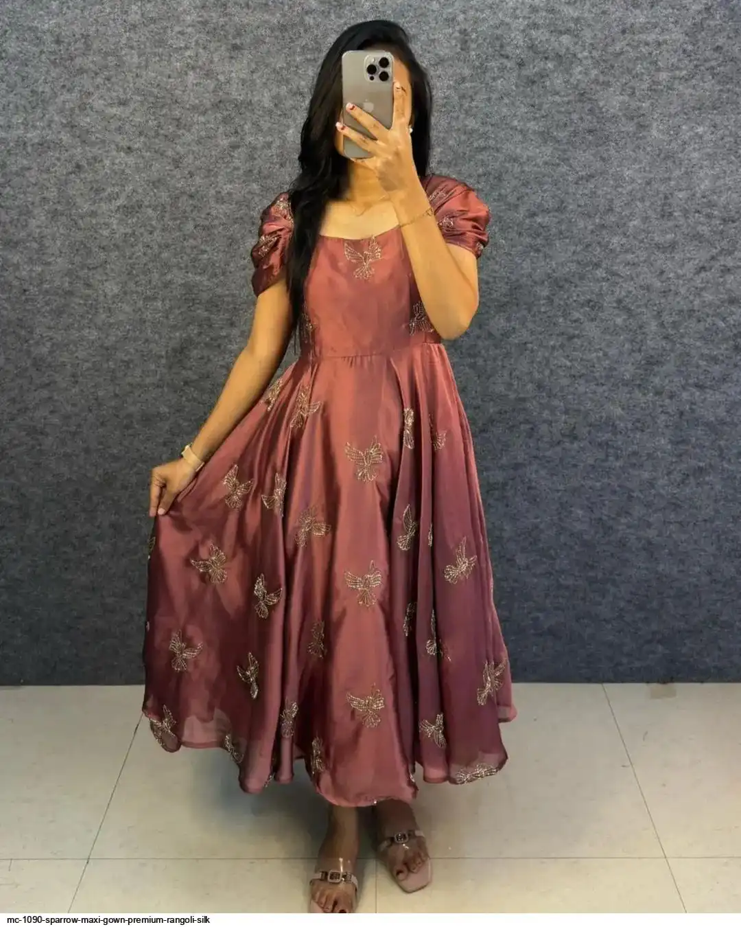 MC 1090 SPARROW MAXI GOWN PREMIUM RANGOLI SILK 3