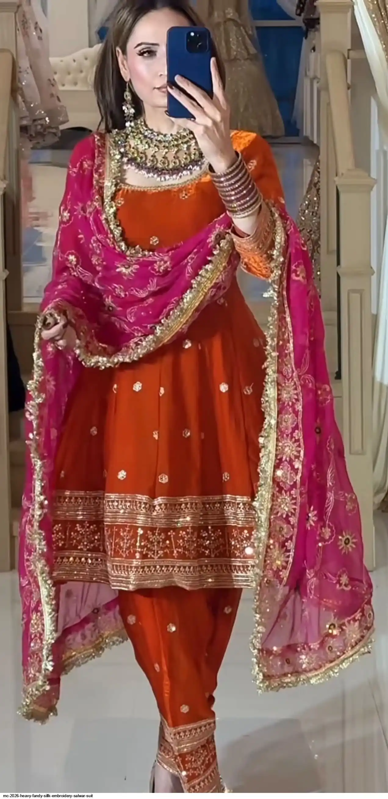 MC 2026 HEAVY FANDY SILLK EMBROIDERY SALWAR SUIT 1