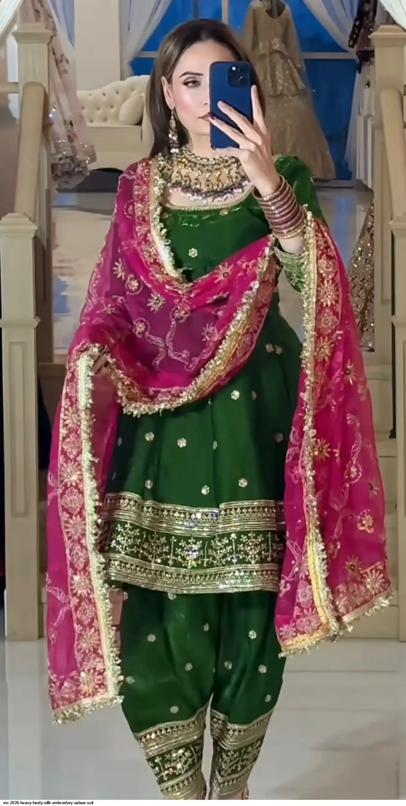 MC 2026 HEAVY FANDY SILLK EMBROIDERY SALWAR SUIT 2