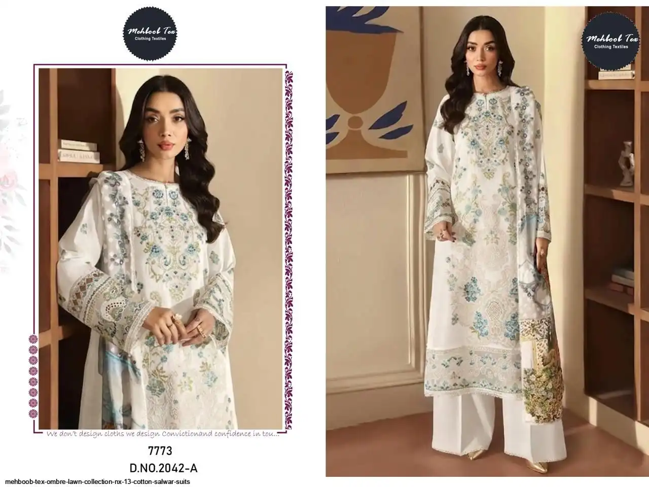 MEHBOOB TEX OMBRE LAWN COLLECTION NX 13 COTTON SALWAR SUITS C