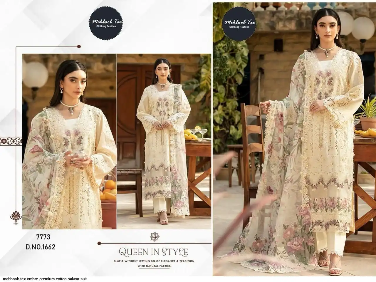 MEHBOOB TEX OMBRE PREMIUM COTTON SALWAR SUIT B