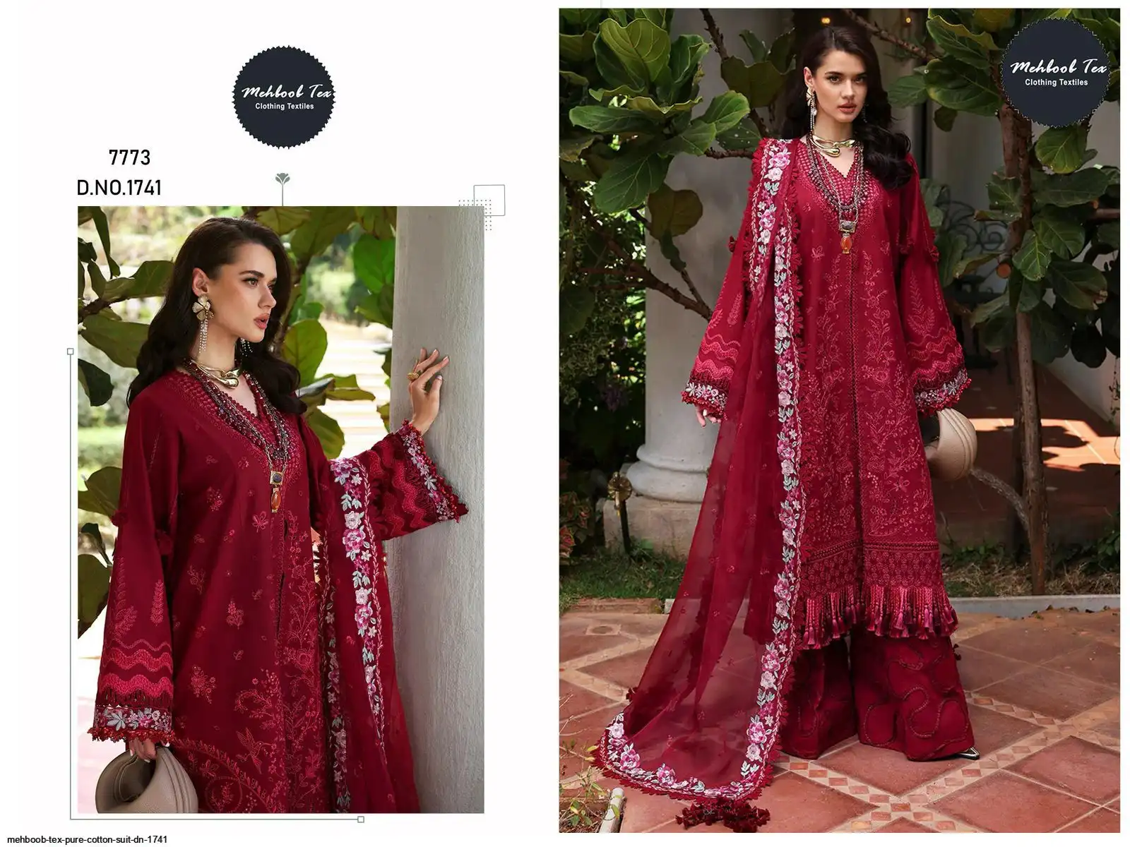 MEHBOOB TEX PURE COTTON SUIT DN 1741