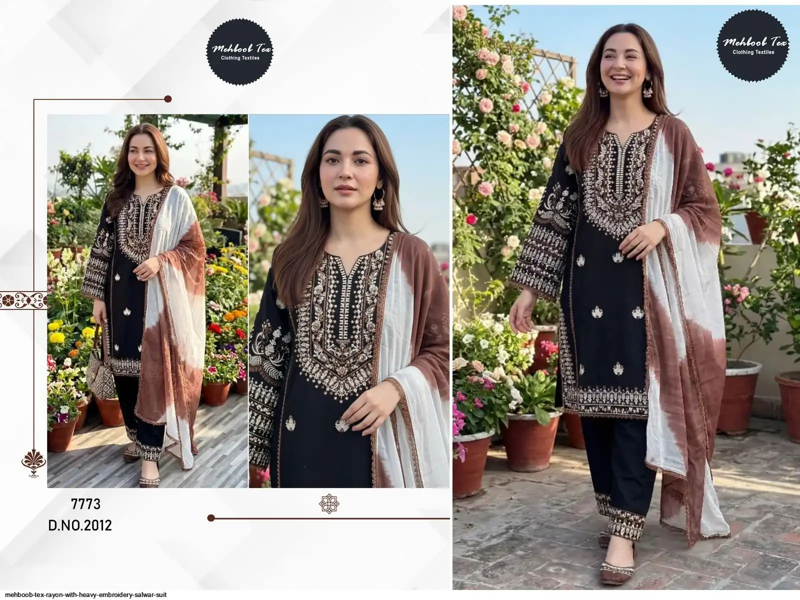 MEHBOOB TEX RAYON WITH HEAVY EMBROIDERY SALWAR SUIT 2012