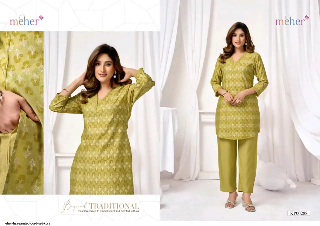 MEHER FIZA PRINTED CORD SET KURTI 00288