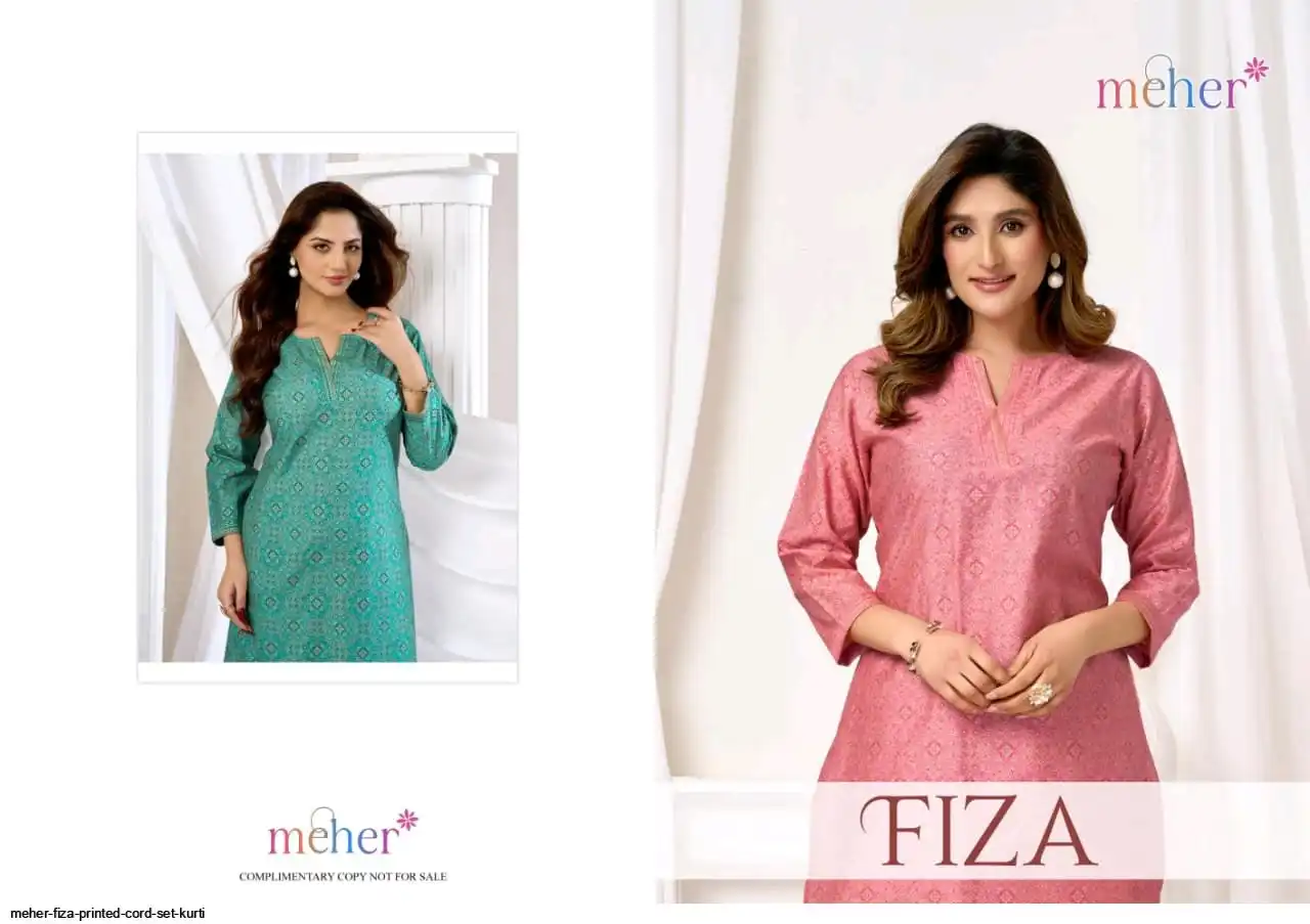 MEHER FIZA PRINTED CORD SET KURTI 00290