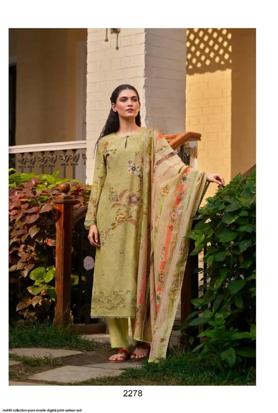 MEHFIL COLLECTION PURE MUSLIN DIGITAL PRINT SALWAR SUIT 2278