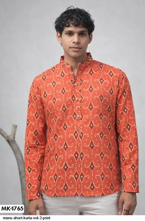 MENS SHORT KURTA VOL 2 PRINT 4765