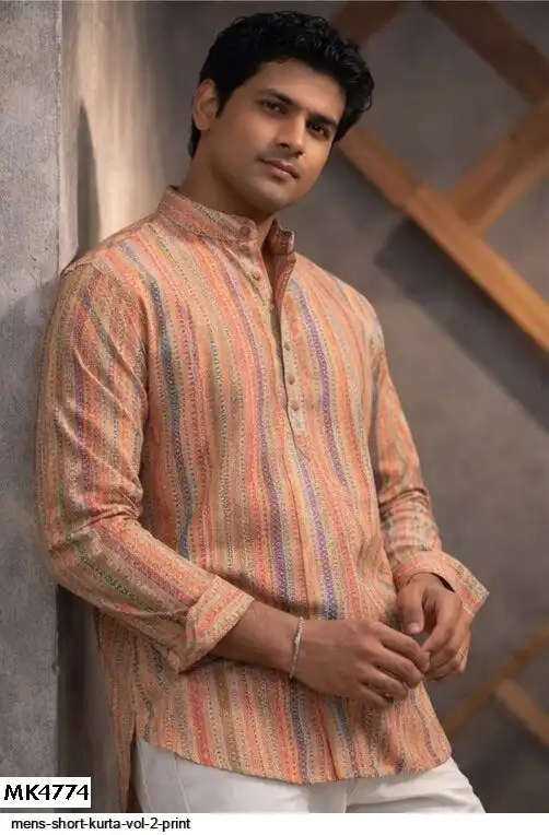MENS SHORT KURTA VOL 2 PRINT 4774