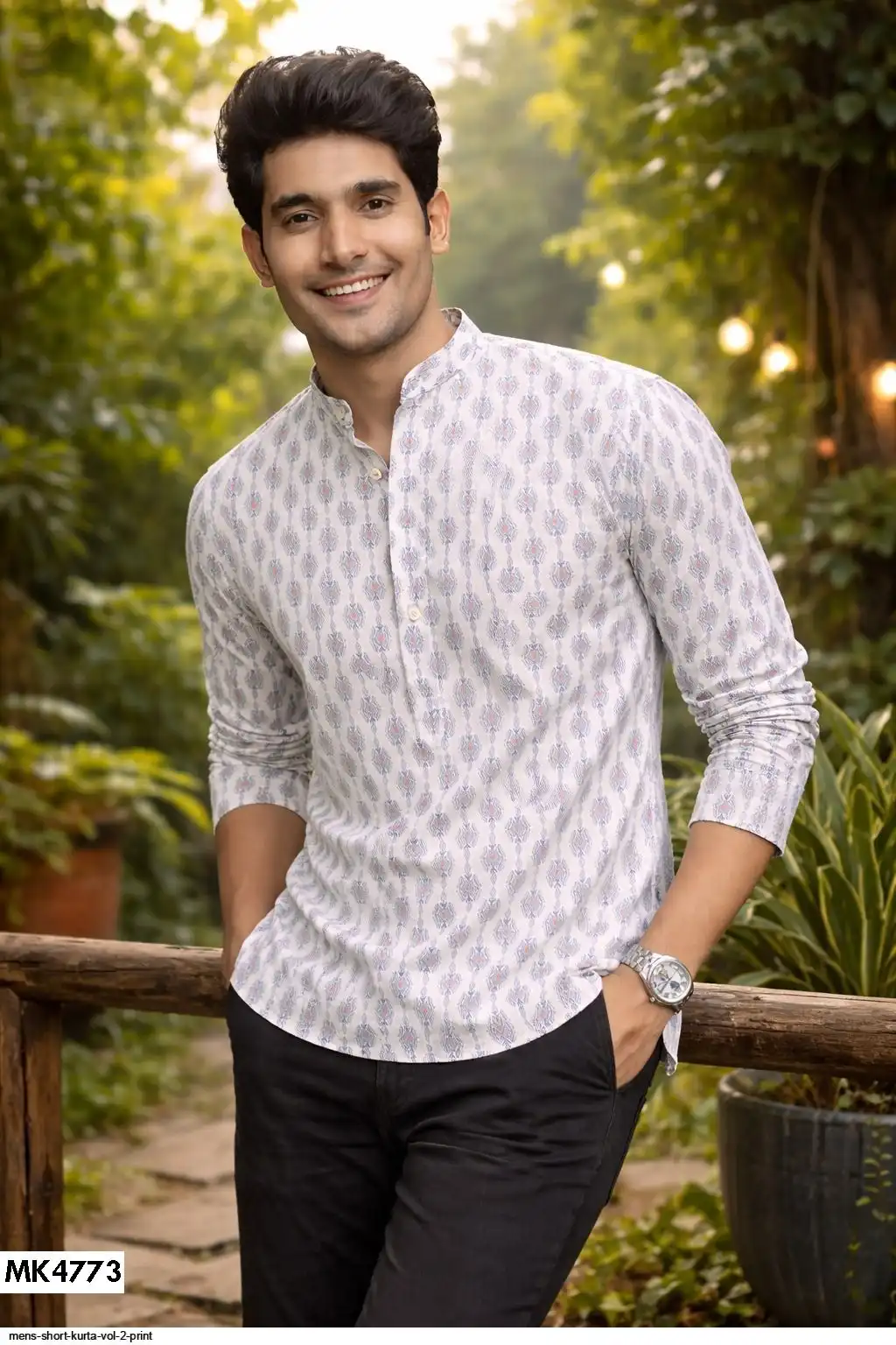 MENS SHORT KURTA VOL 2 PRINT 4773
