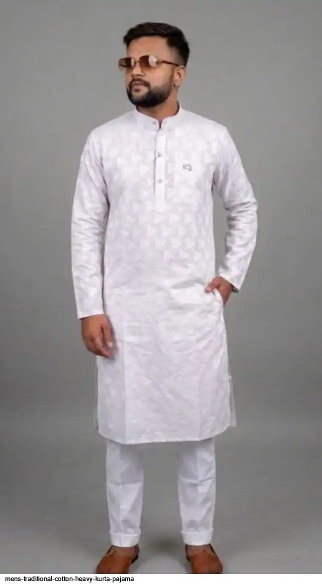 MENS TRADITIONAL COTTON HEAVY KURTA PAJAMA C