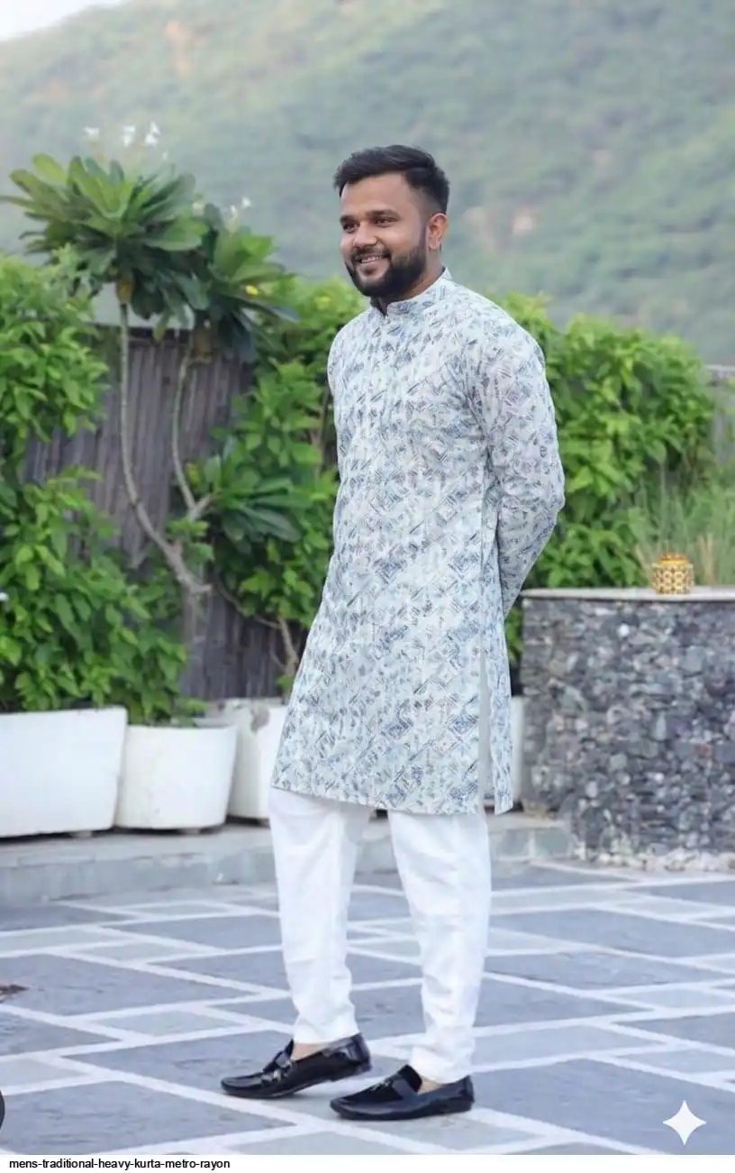 MENS TRADITIONAL HEAVY KURTA METRO RAYON 2
