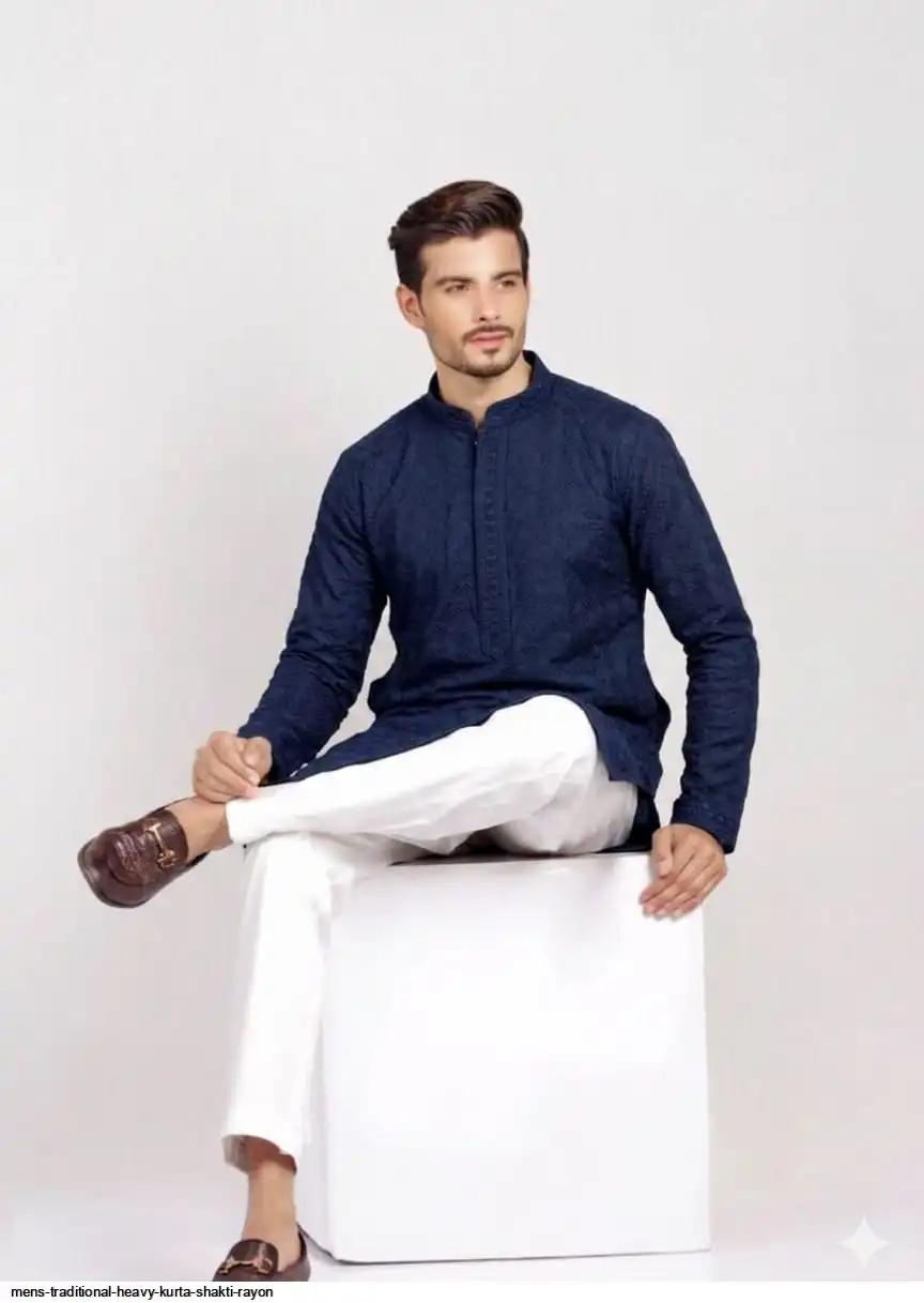 MENS TRADITIONAL HEAVY KURTA SHAKTI RAYON 3