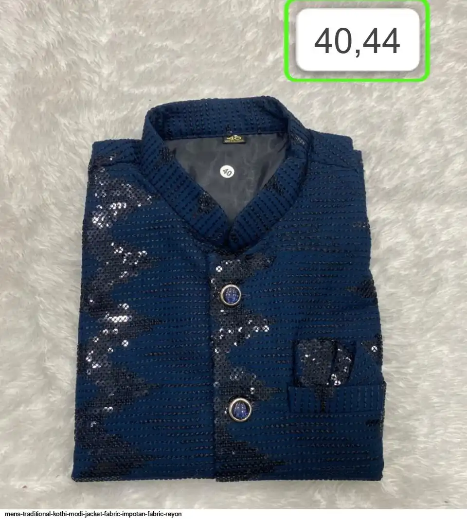 MENS TRADITIONAL KOTHI MODI JACKET FABRIC IMPOTAN FABRIC REYON 3