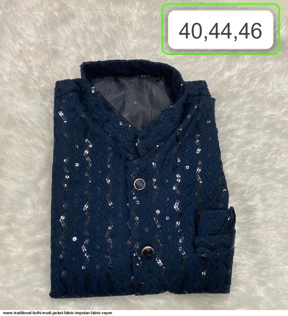 MENS TRADITIONAL KOTHI MODI JACKET FABRIC IMPOTAN FABRIC REYON 4