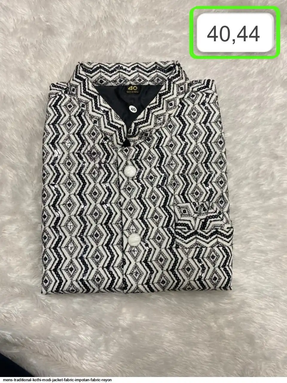 MENS TRADITIONAL KOTHI MODI JACKET FABRIC IMPOTAN FABRIC REYON 5