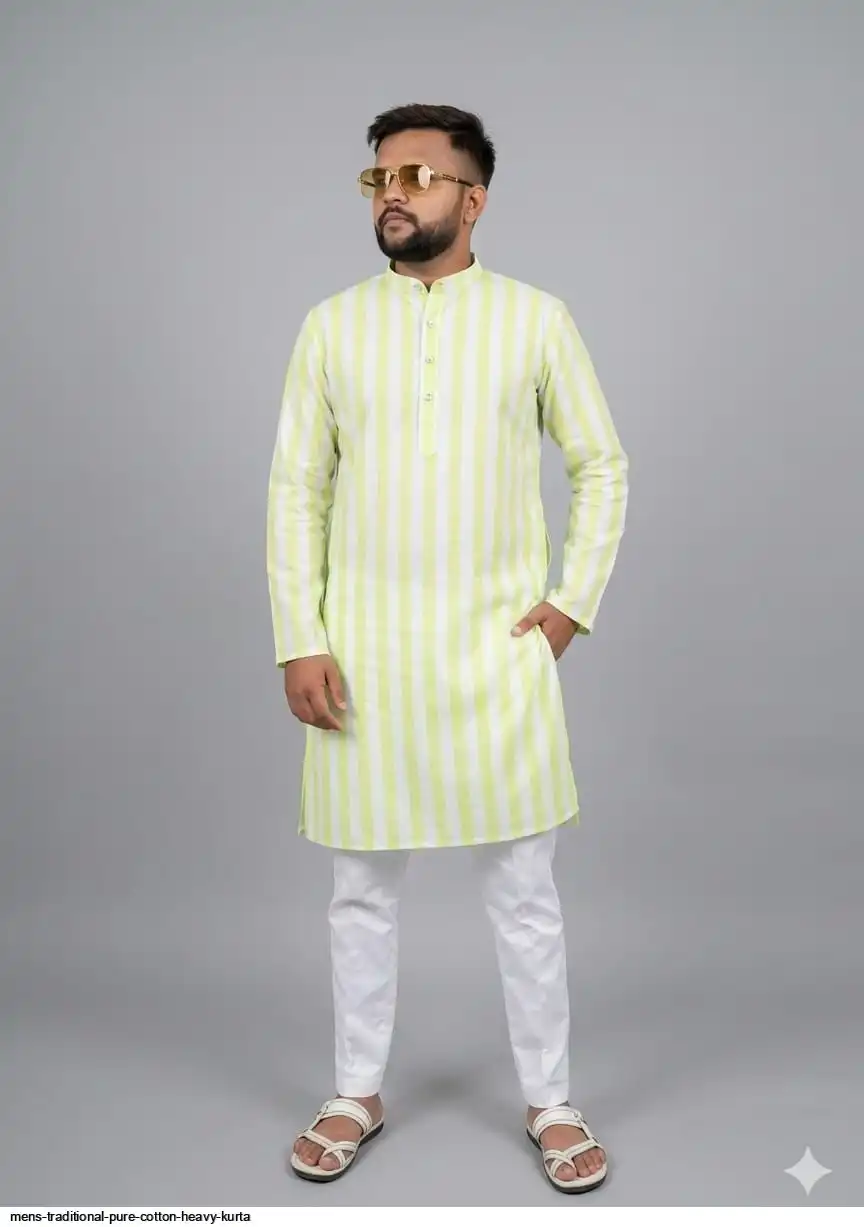 MENS TRADITIONAL PURE COTTON HEAVY KURTA B