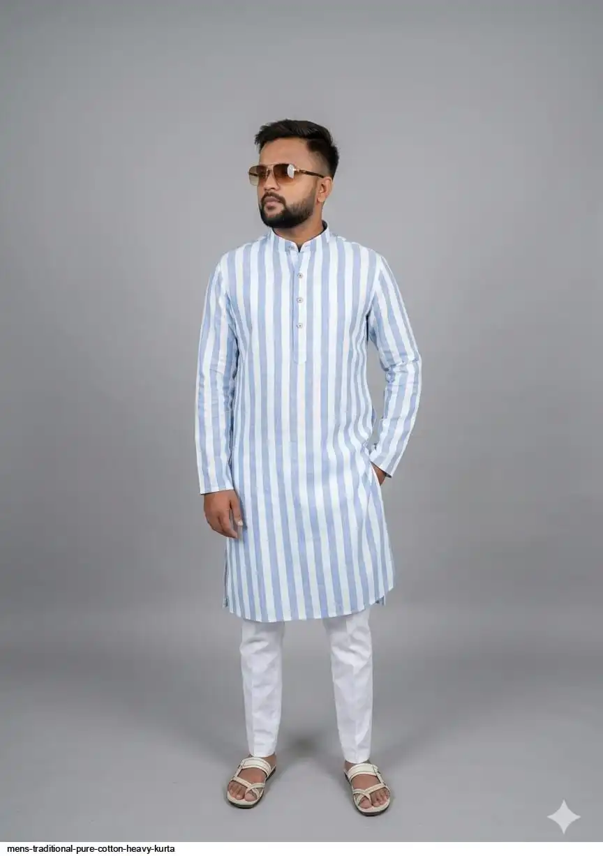 MENS TRADITIONAL PURE COTTON HEAVY KURTA C
