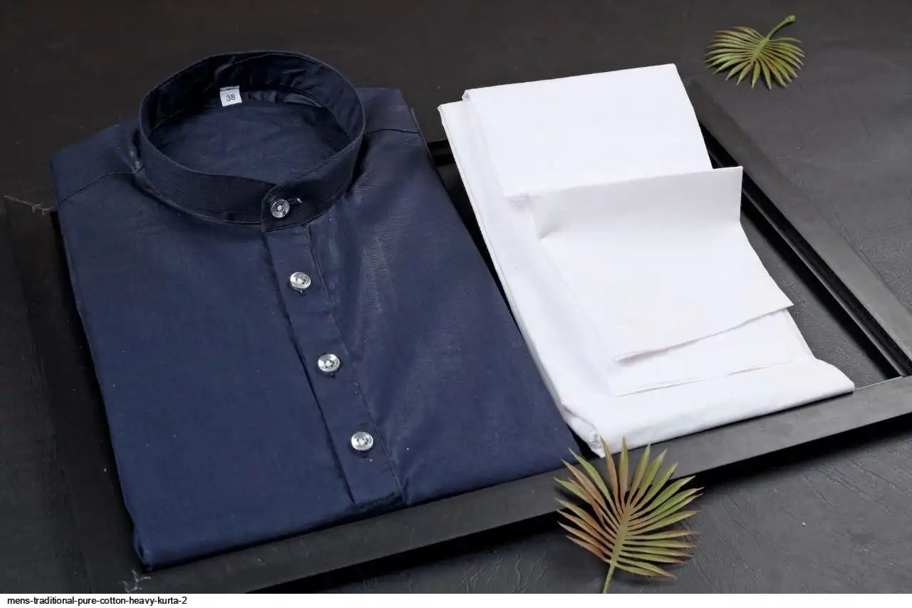 MENS TRADITIONAL PURE COTTON HEAVY KURTA 2 B