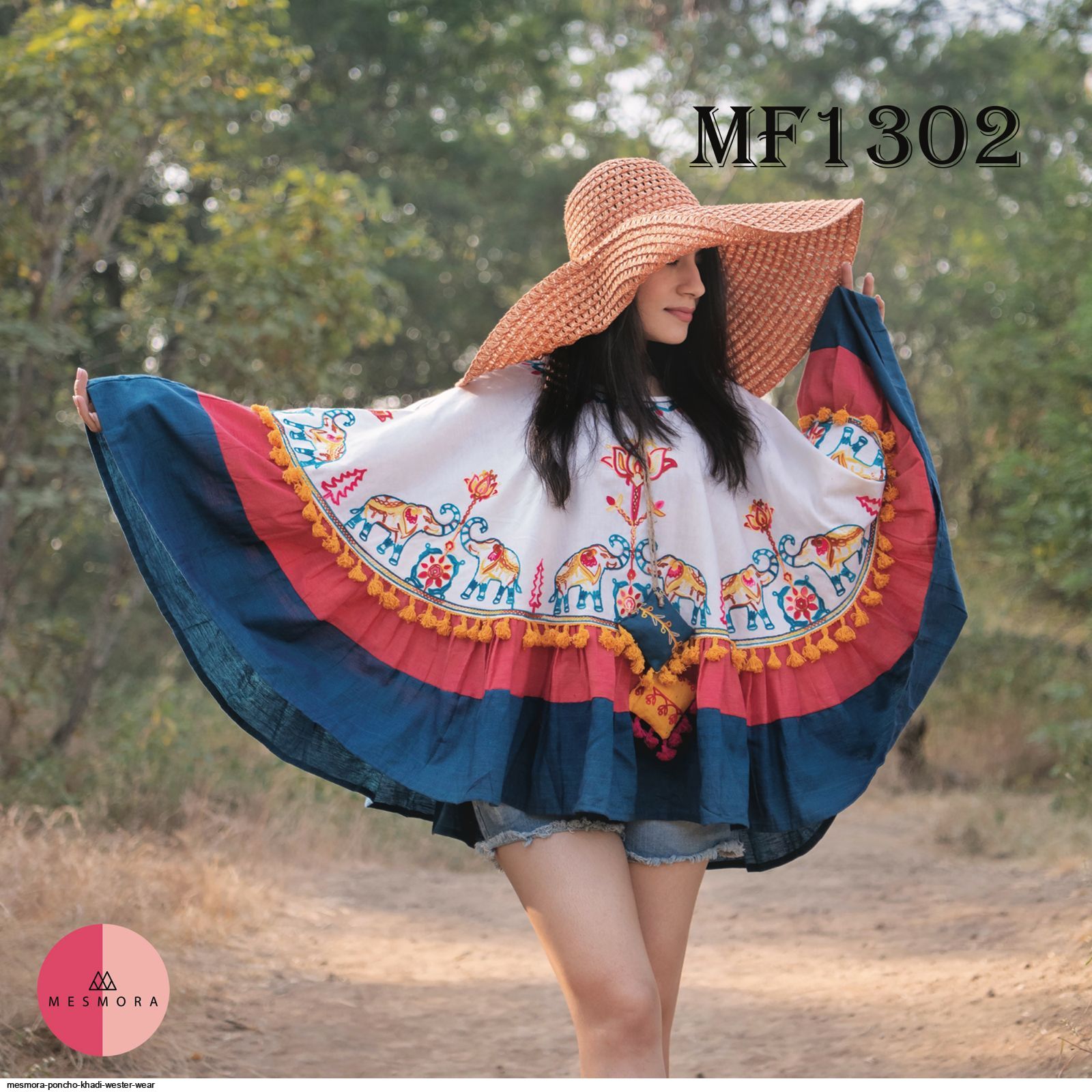 mesmora PONCHO khadi wester wear