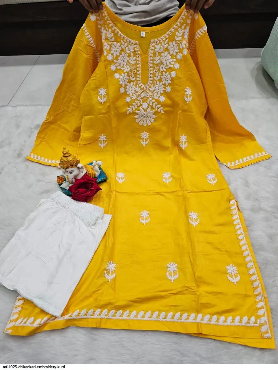 MF 1025 CHIKANKARI EMBROIDERY KURTI 2