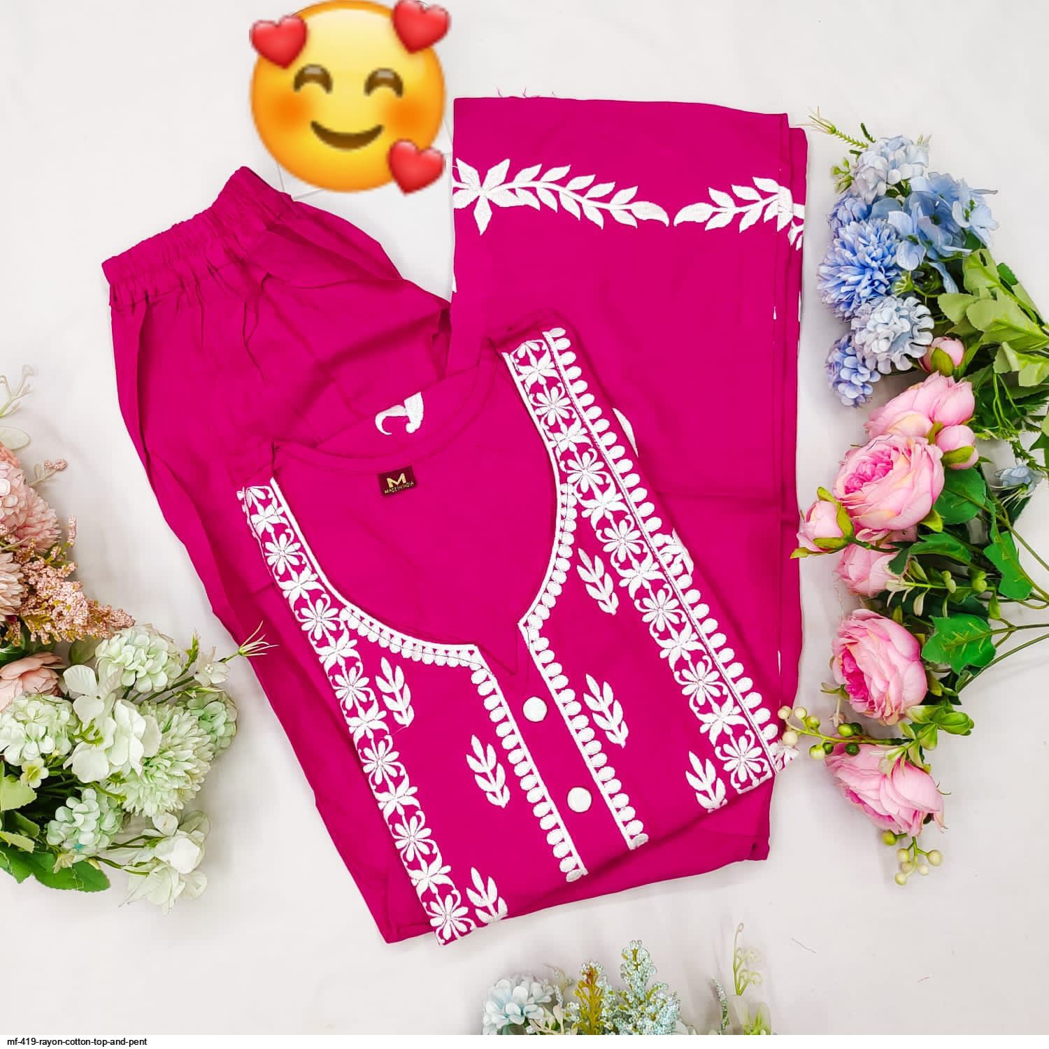MF 419 Rayon cotton TOP AND PENT