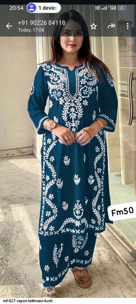 MF 627 RAYON LAKHNAVI KURTI E