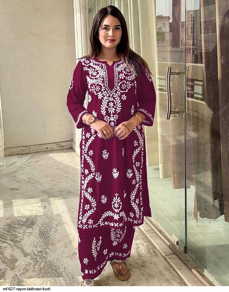 MF 627 RAYON LAKHNAVI KURTI B