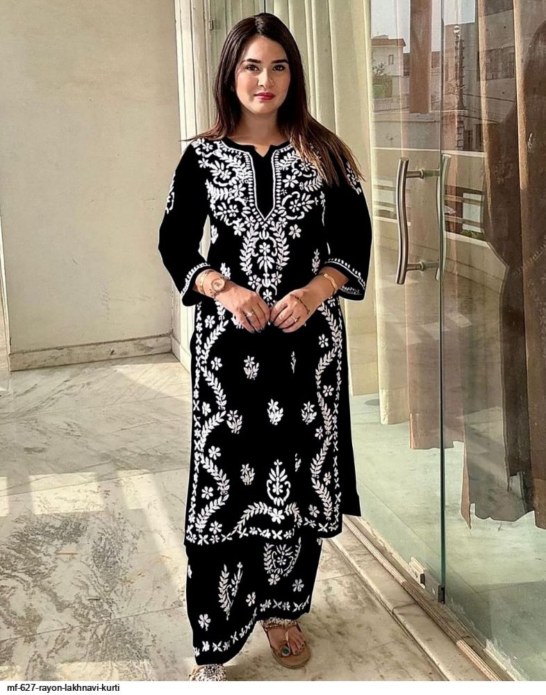 MF 627 RAYON LAKHNAVI KURTI A