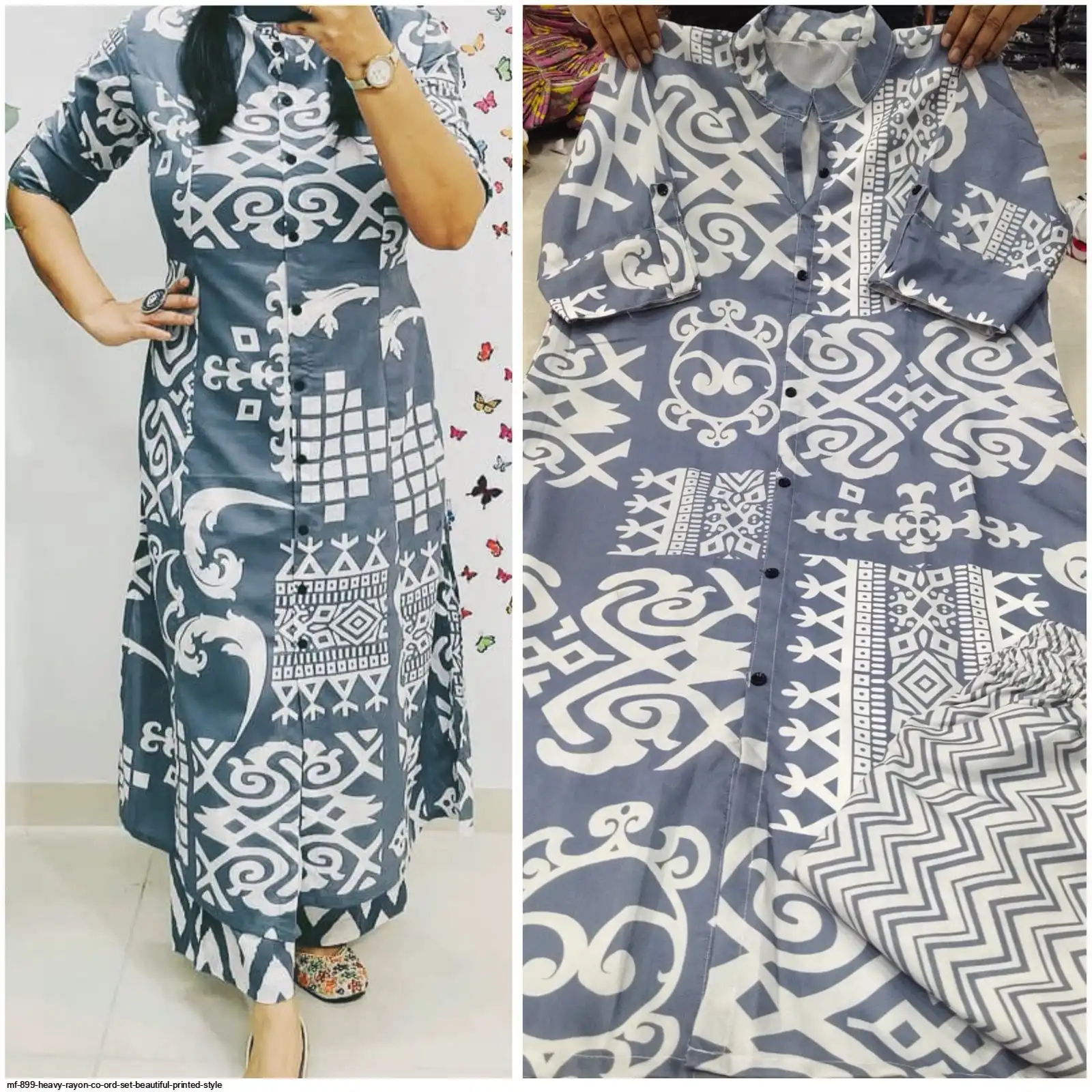 MF 899 HEAVY RAYON CO ORD SET BEAUTIFUL PRINTED STYLE 19
