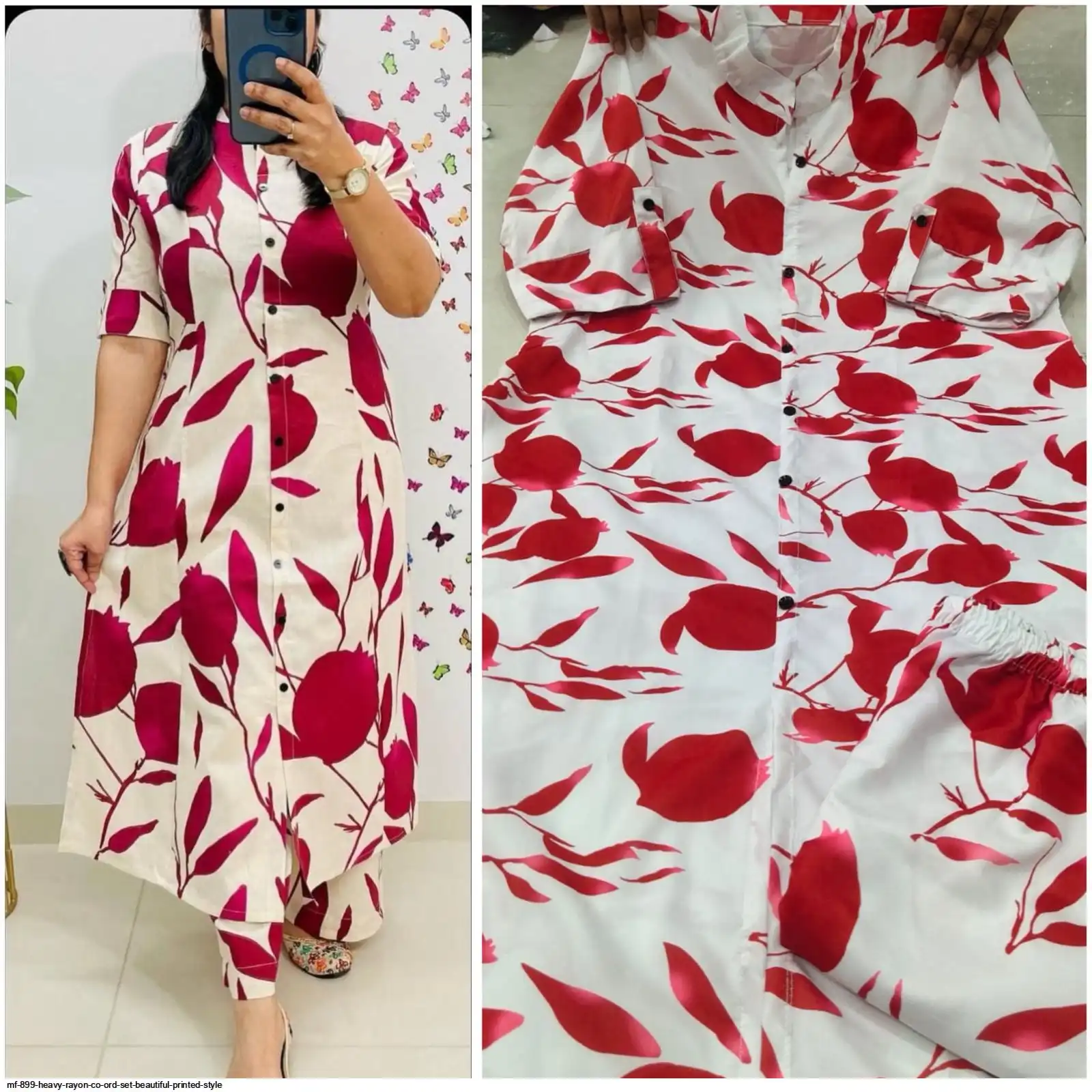 MF 899 HEAVY RAYON CO ORD SET BEAUTIFUL PRINTED STYLE 13