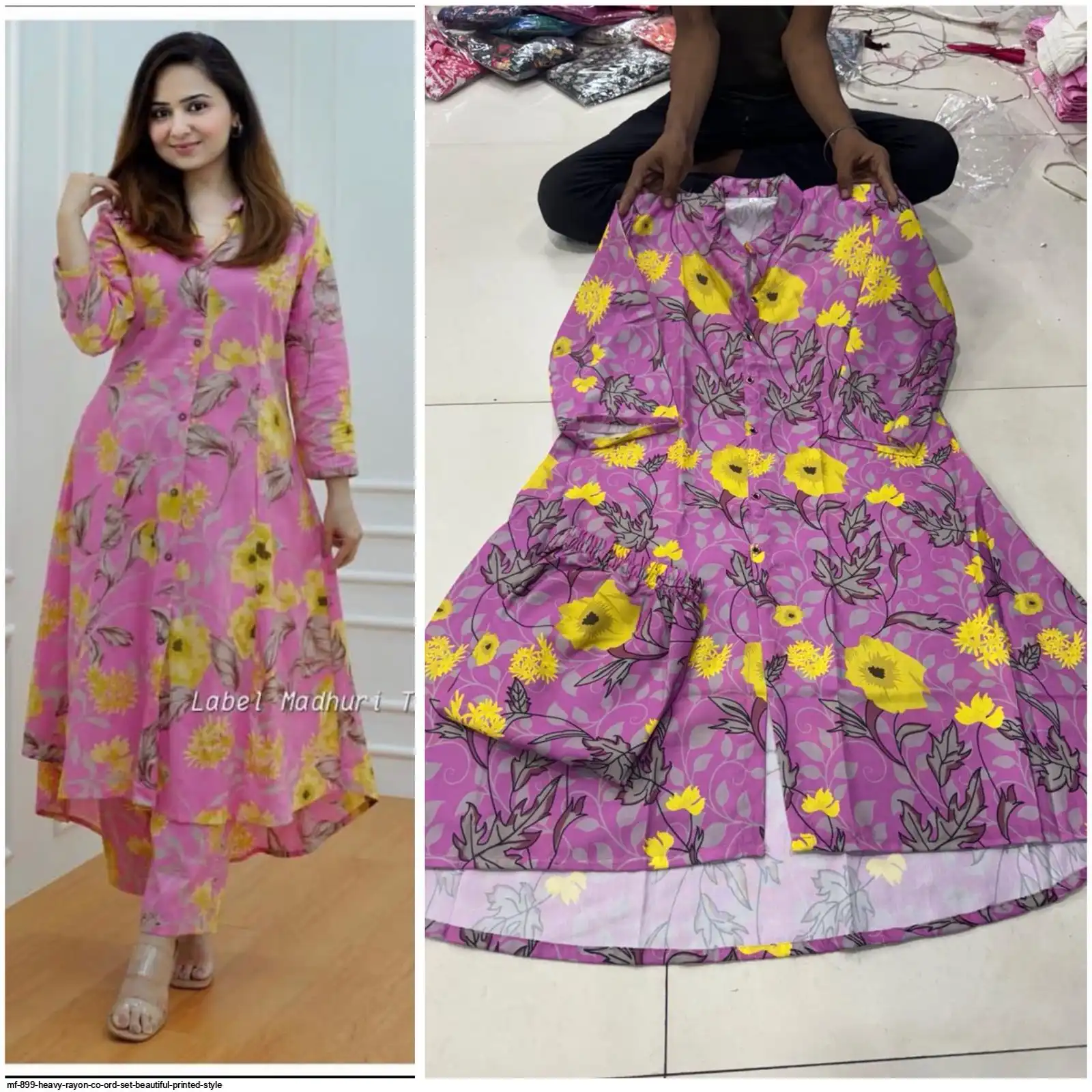 MF 899 HEAVY RAYON CO ORD SET BEAUTIFUL PRINTED STYLE 12