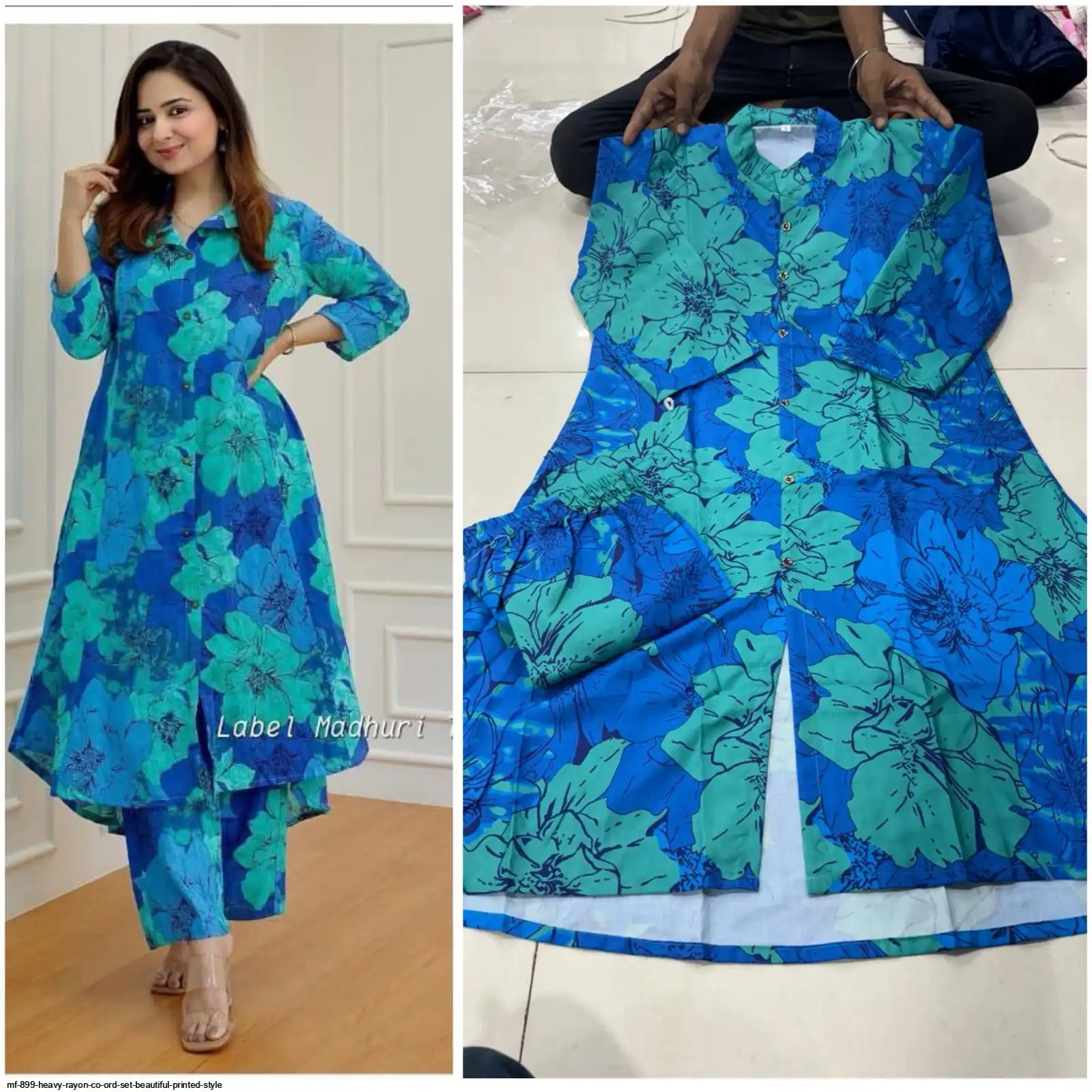 MF 899 HEAVY RAYON CO ORD SET BEAUTIFUL PRINTED STYLE 9