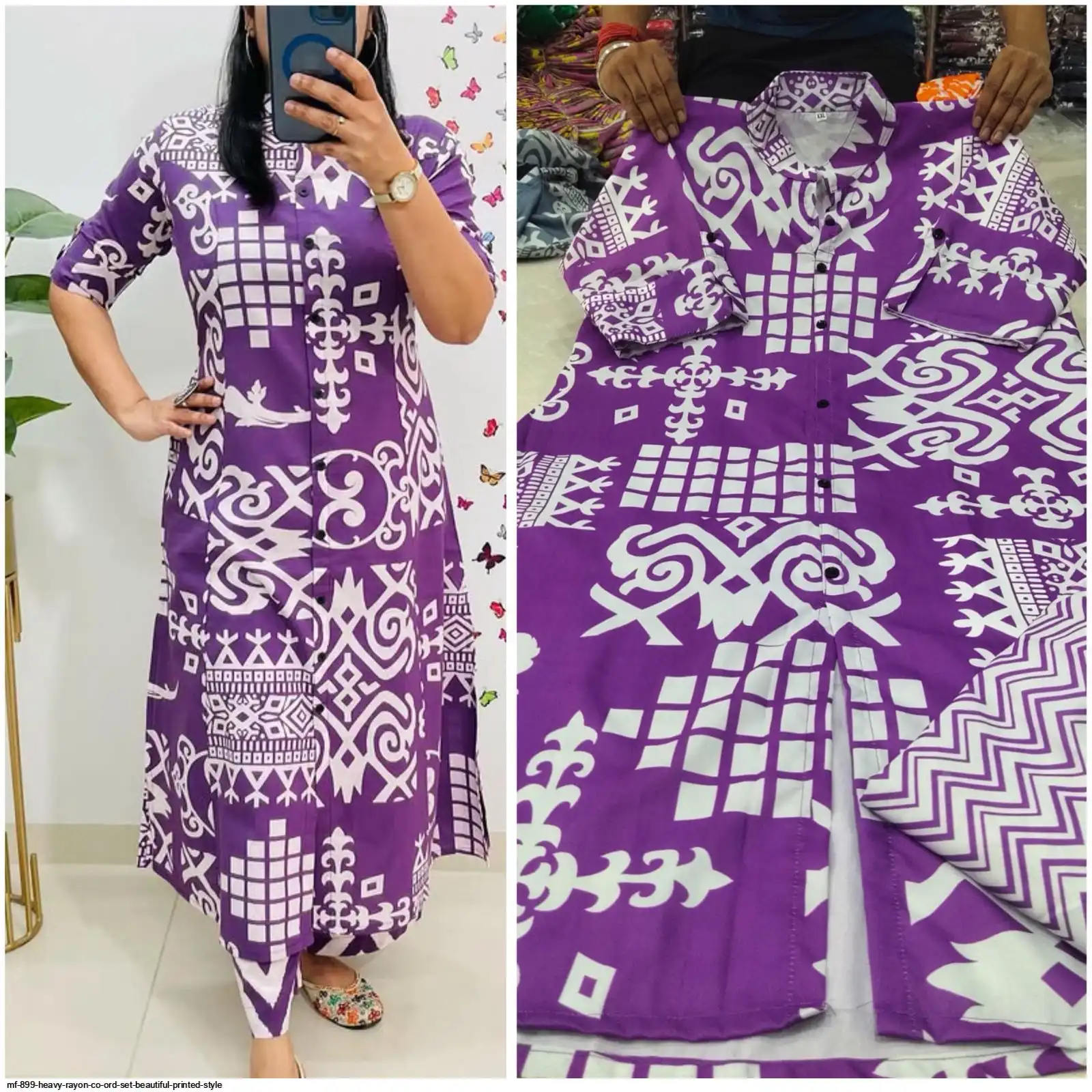 MF 899 HEAVY RAYON CO ORD SET BEAUTIFUL PRINTED STYLE 3