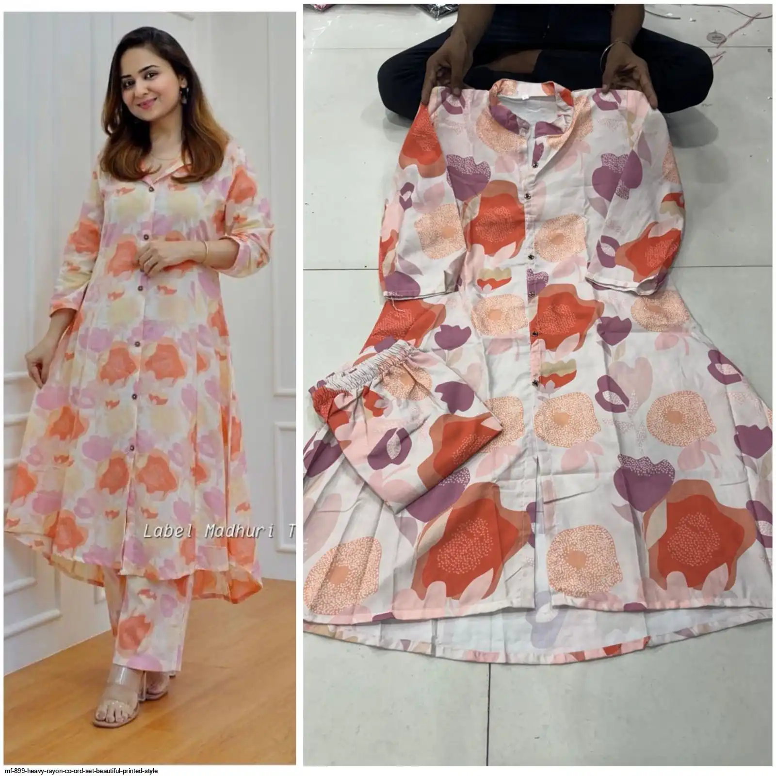 MF 899 HEAVY RAYON CO ORD SET BEAUTIFUL PRINTED STYLE 17