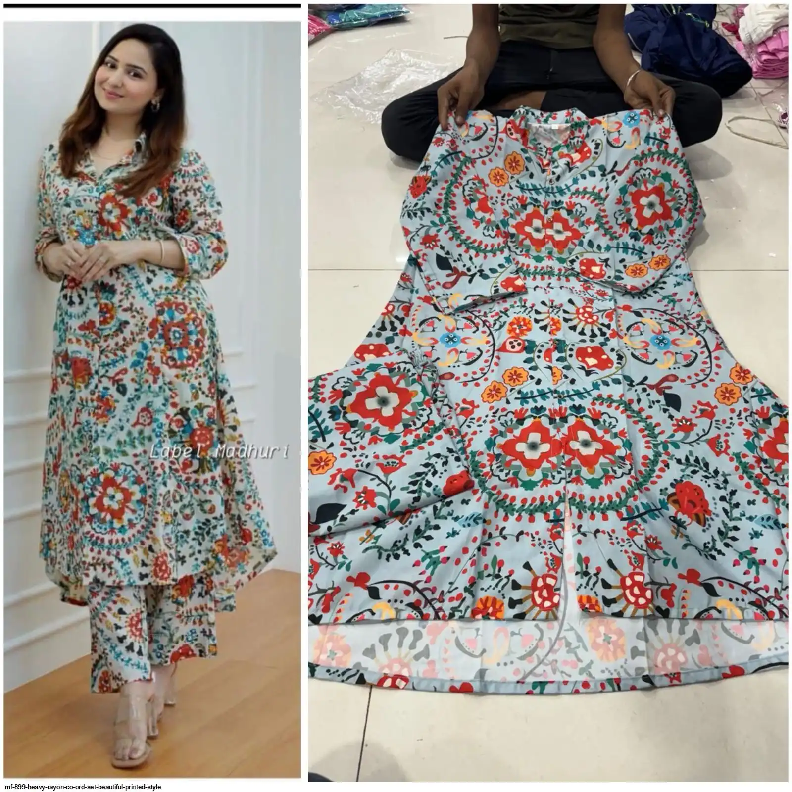MF 899 HEAVY RAYON CO ORD SET BEAUTIFUL PRINTED STYLE 4