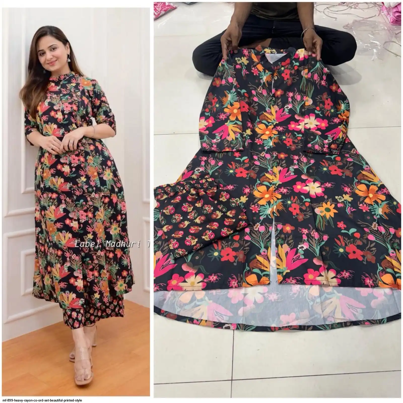 MF 899 HEAVY RAYON CO ORD SET BEAUTIFUL PRINTED STYLE 21