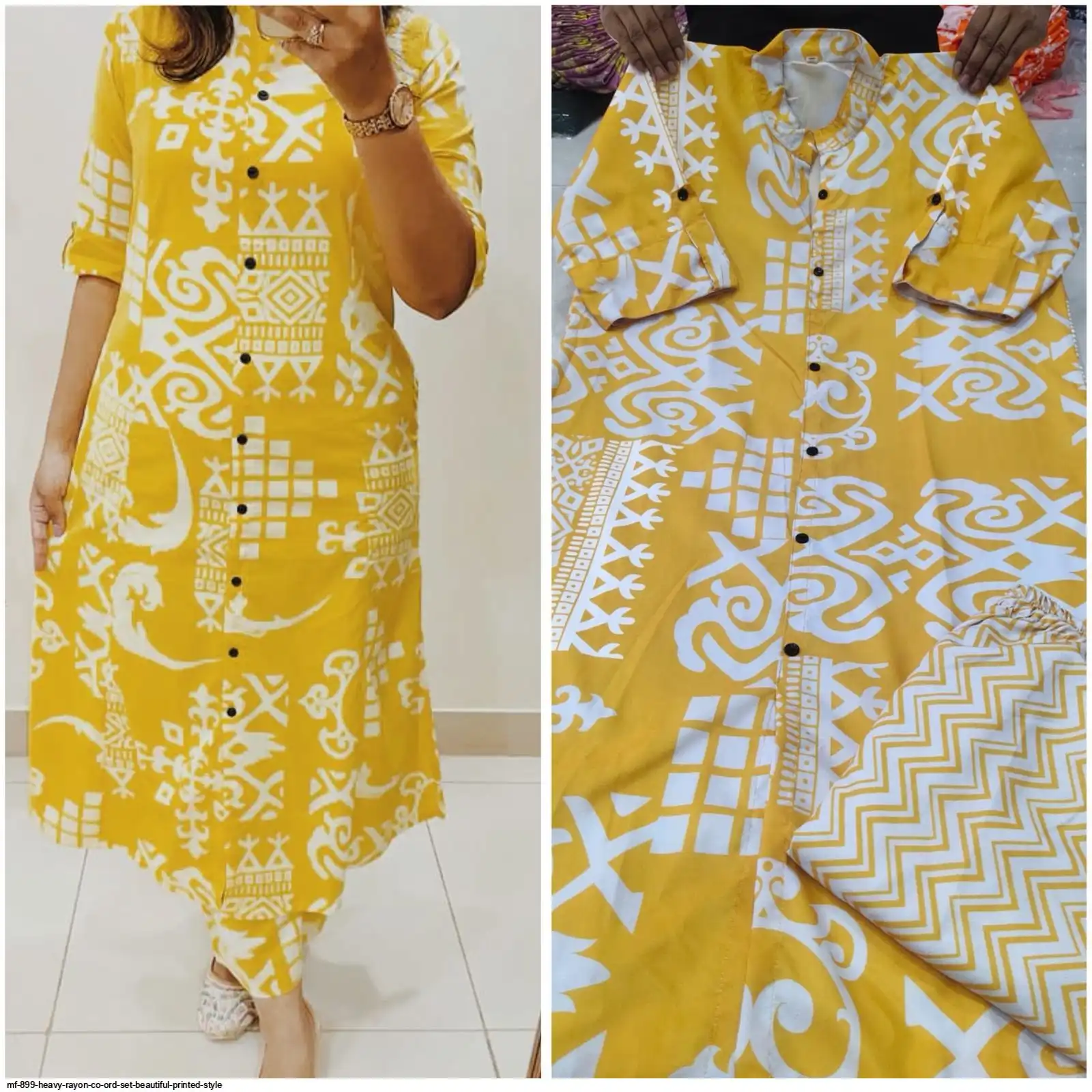 MF 899 HEAVY RAYON CO ORD SET BEAUTIFUL PRINTED STYLE 14