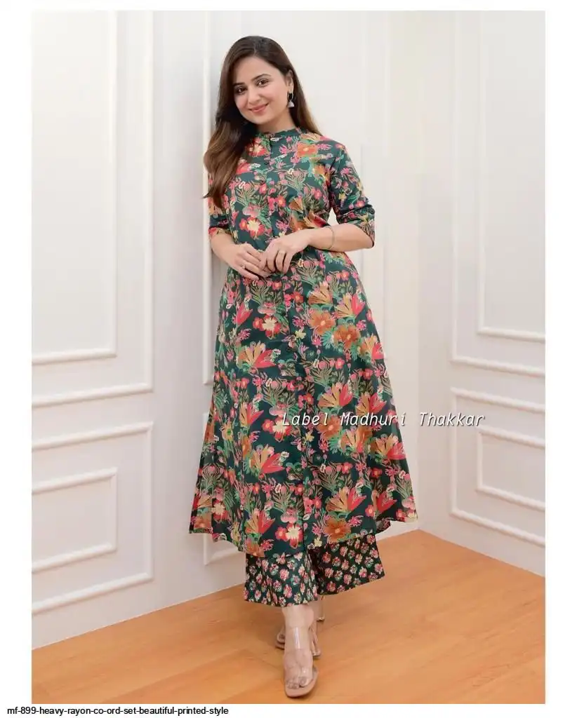MF 899 HEAVY RAYON CO ORD SET BEAUTIFUL PRINTED STYLE 20