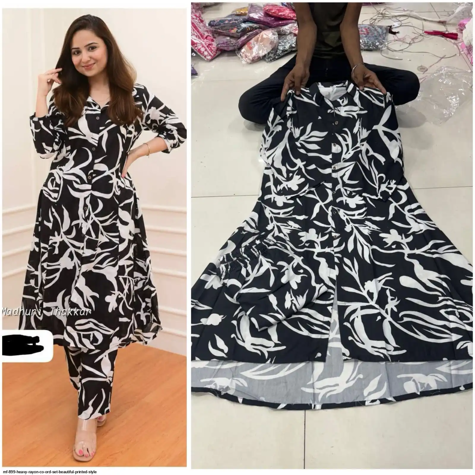 MF 899 HEAVY RAYON CO ORD SET BEAUTIFUL PRINTED STYLE 11