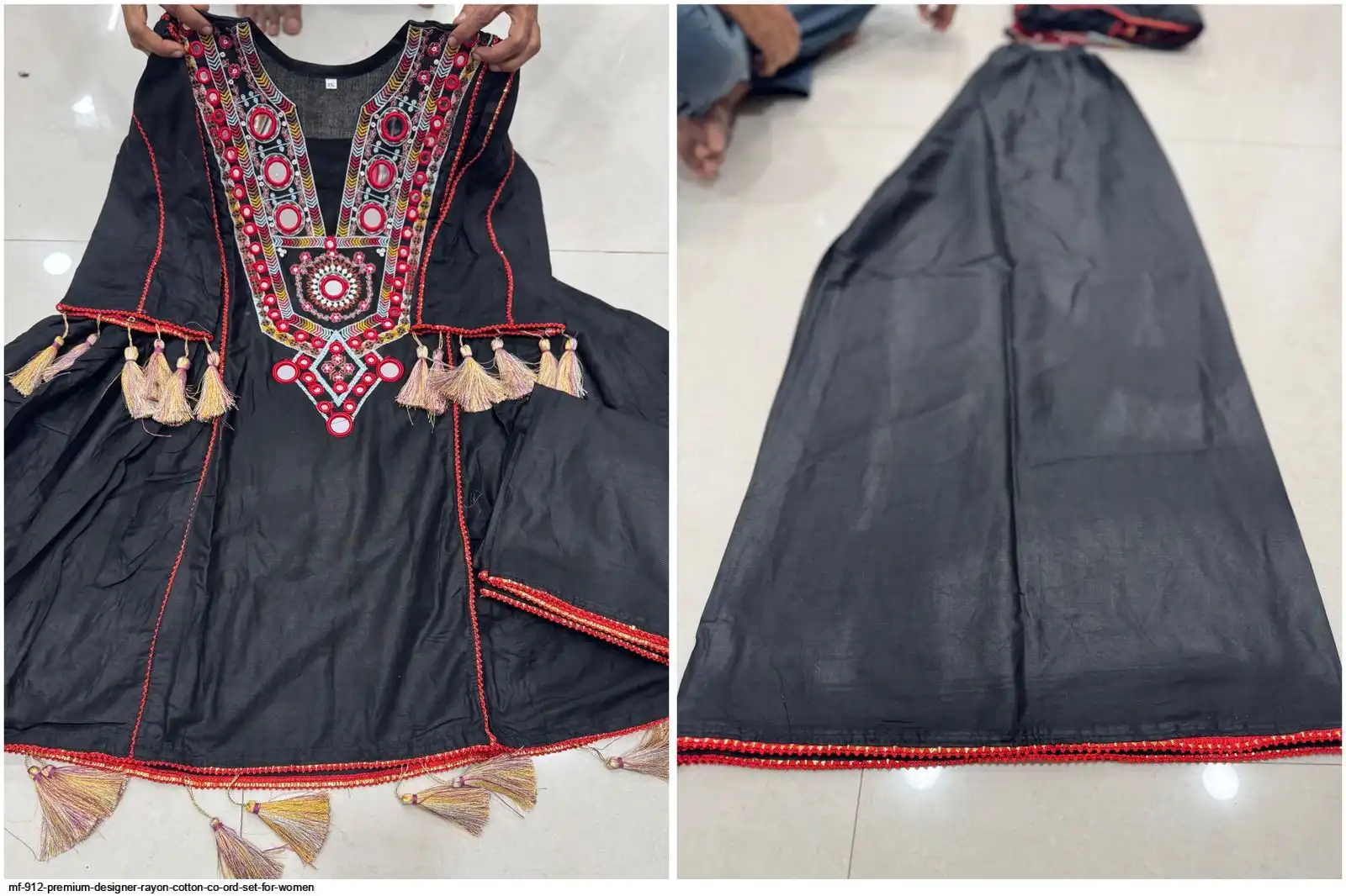 MF 912 PREMIUM DESIGNER RAYON COTTON CO ORD SET FOR WOMEN E
