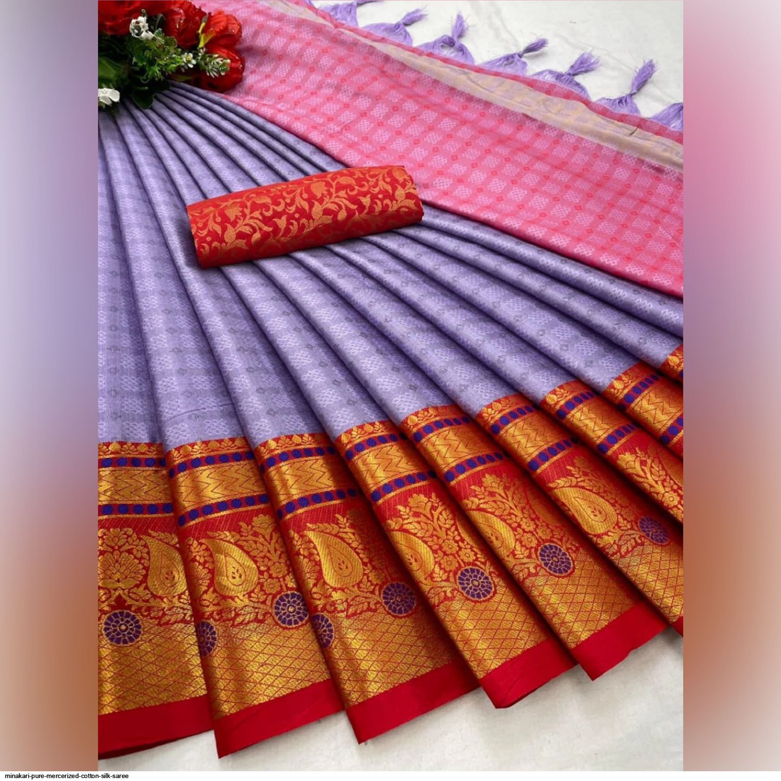 mercerized cotton saree