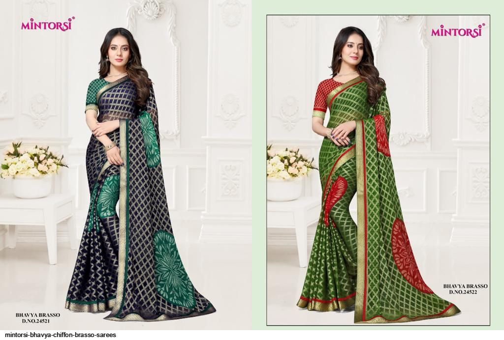 Mintorsi Bhavya Chiffon Brasso Sarees