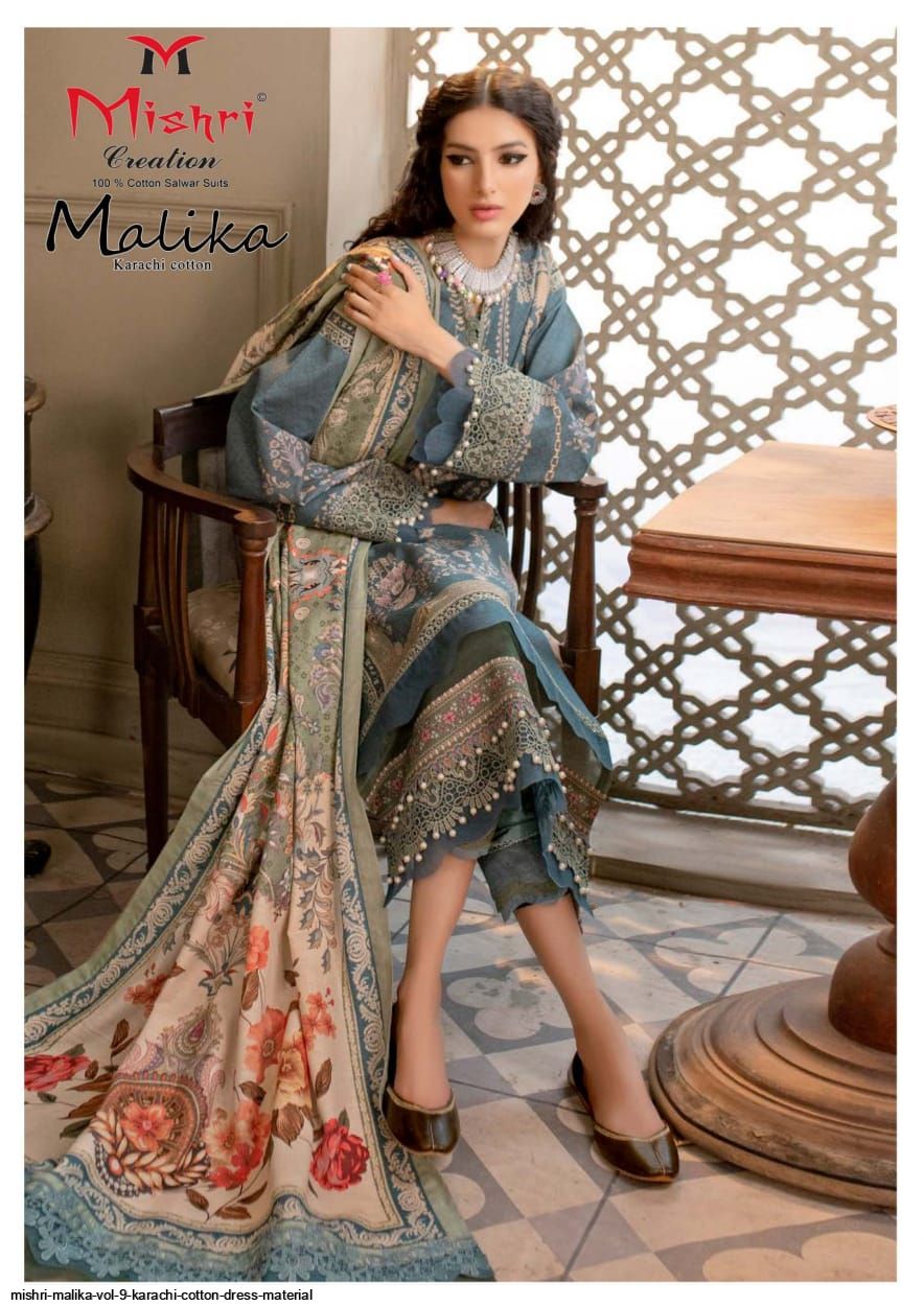 MISHRI MALIKA VOL 9 KARACHI COTTON DRESS MATERIAL