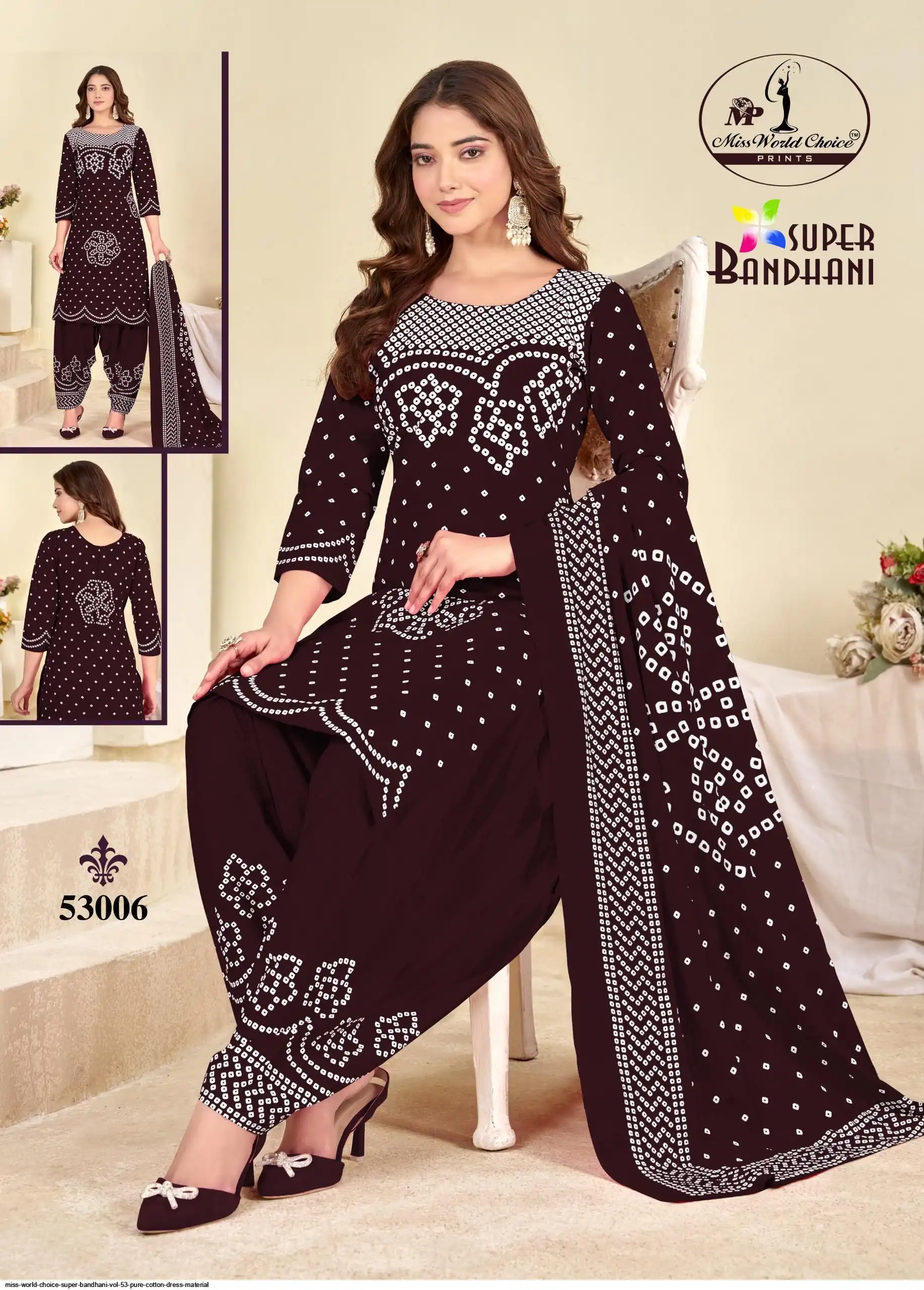 Miss World Choice Super Bandhani Vol 53 Pure Cotton