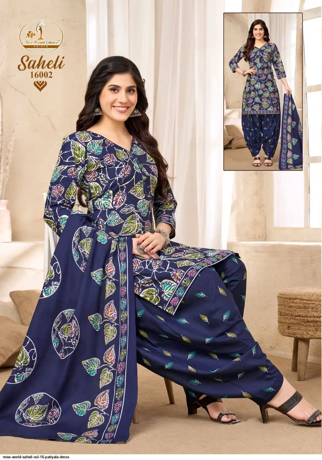 Miss World Saheli Patiyala Dress Vol-16 Cotton