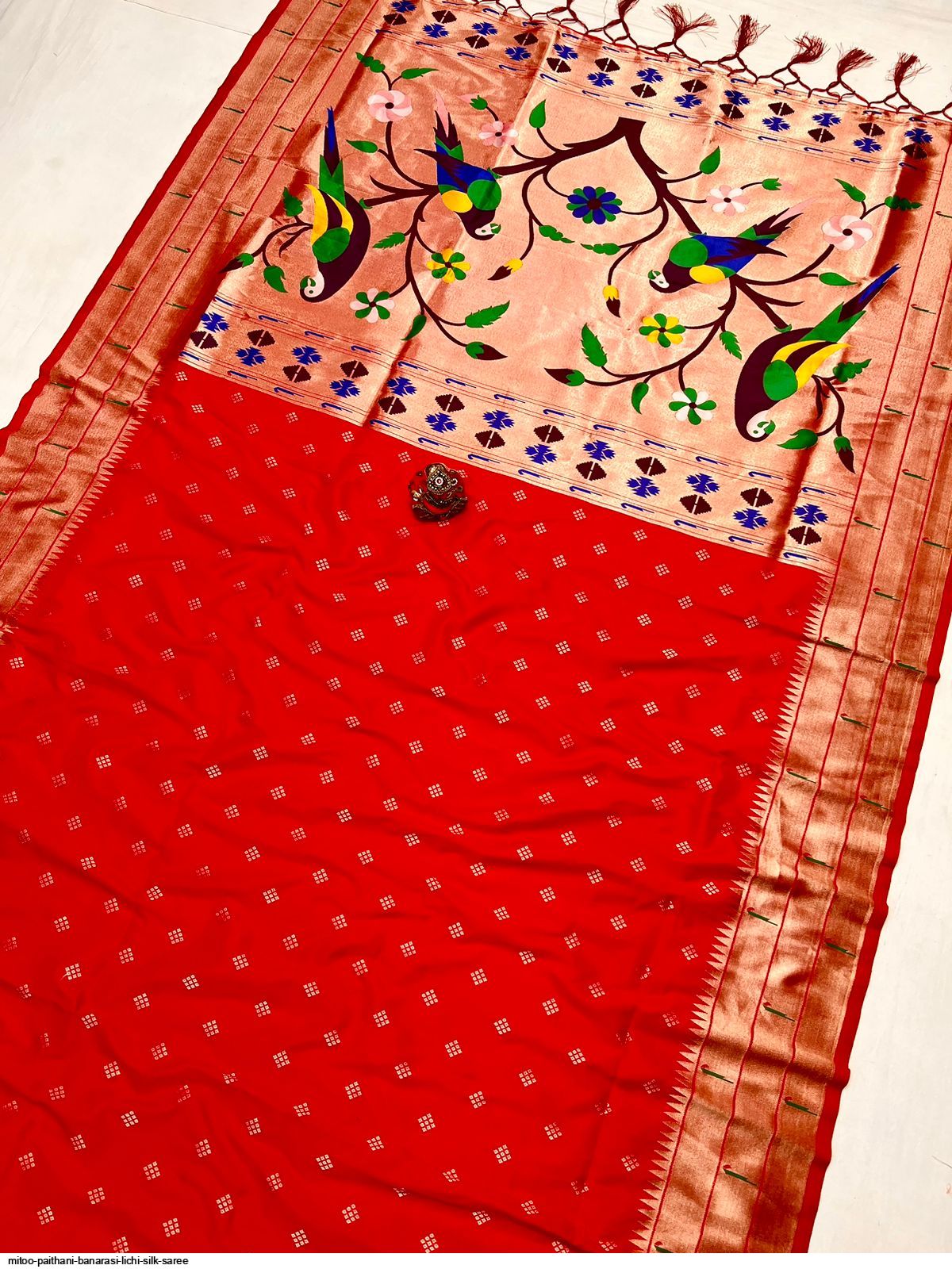 MITOO PAITHANI BANARASI LICHI SILK SAREE